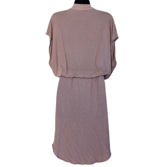 Wilfred Aritzia Blush Pink Drape Front Knee Length Dress Sz S - Picture 5 of 14